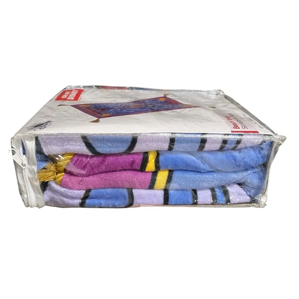 Disney Aladdin Magic Carpet Beach Towel 40x70 Genie Lamp Pool Resort Vacation